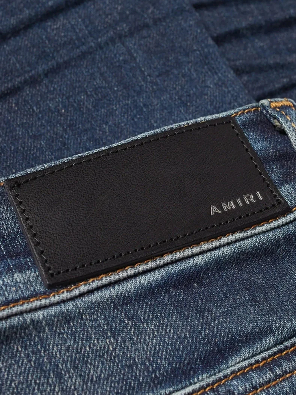 Amiri Slim Fit Slash Classic Blue Denim Jeans
